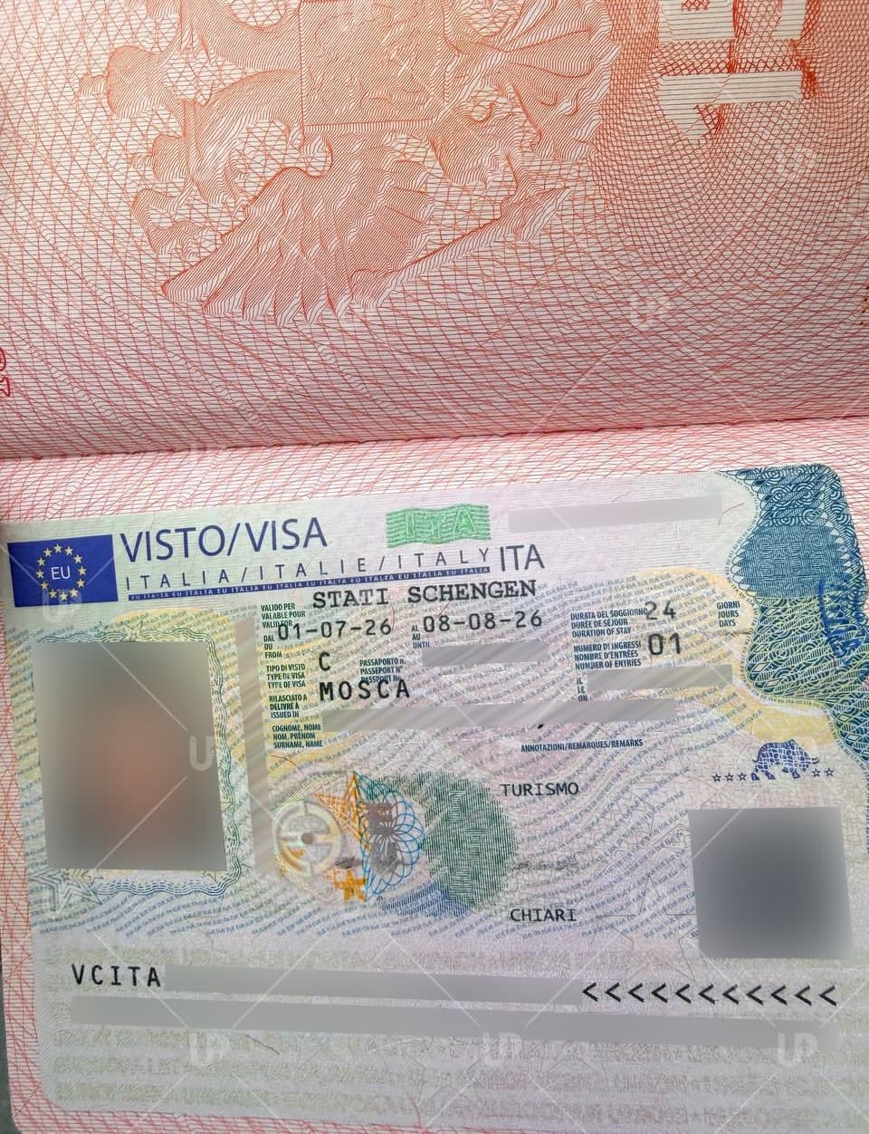 Виза Италии